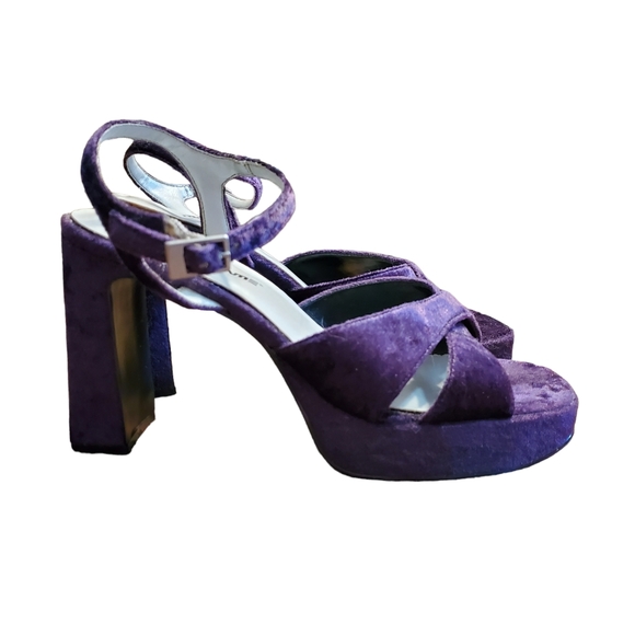 Vintage velvet platform heels - Picture 10 of 13